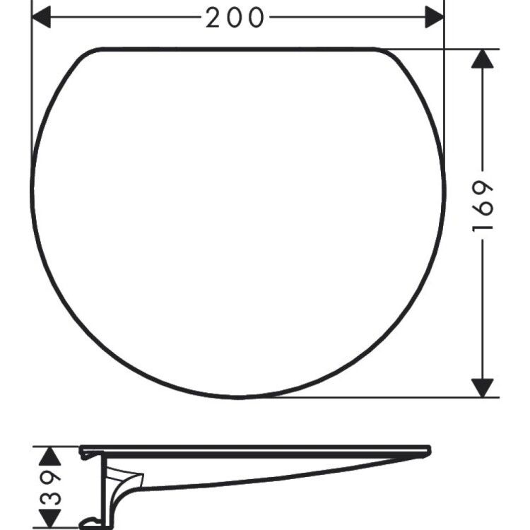 Полка Hansgrohe WallStoris Planet Edition 200x169 мм цвет песок 28917210