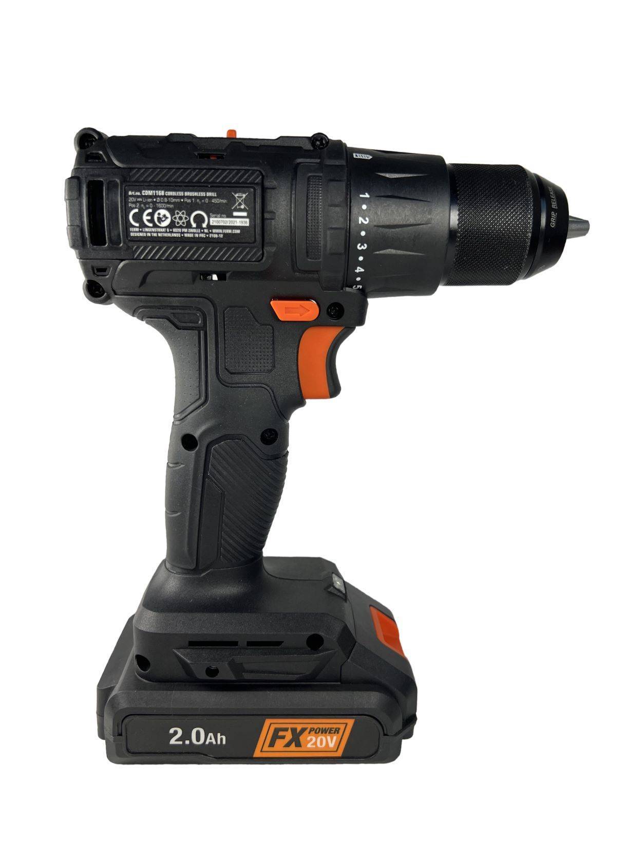 Дрель-шуруповерт аккумуляторная Ferm CDM 20 В бесщеточная CDM