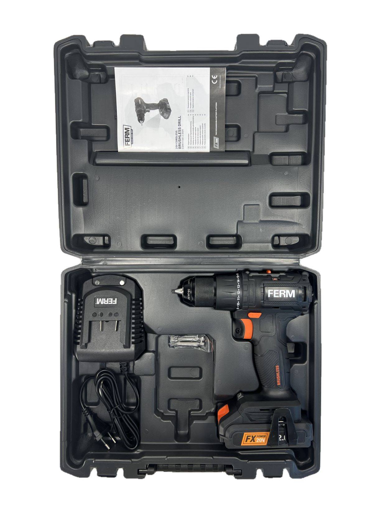Дрель-шуруповерт аккумуляторная Ferm CDM 20 В бесщеточная CDM