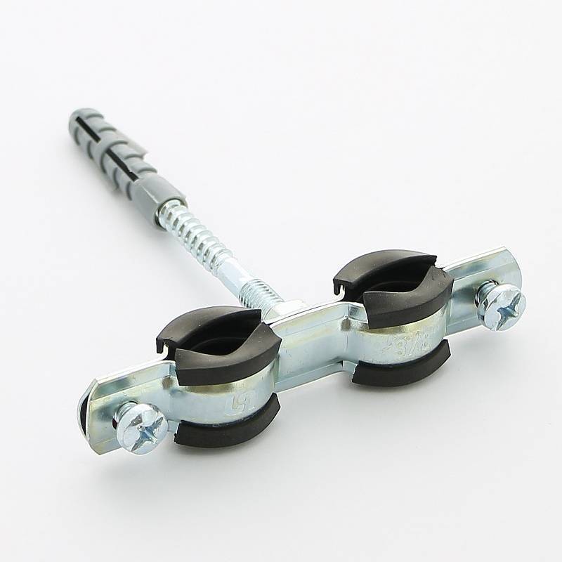 Хомут двойной с резиновым уплотнителем, шпилькой и дюбелем Uni-Fitt 3/8 дюйма (15-19 мм) 850D1800