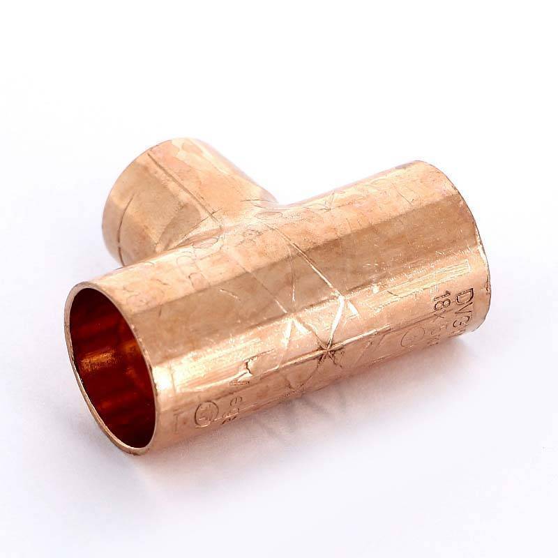 Тройник медный под пайку Viega 18х15х18 мм 100582