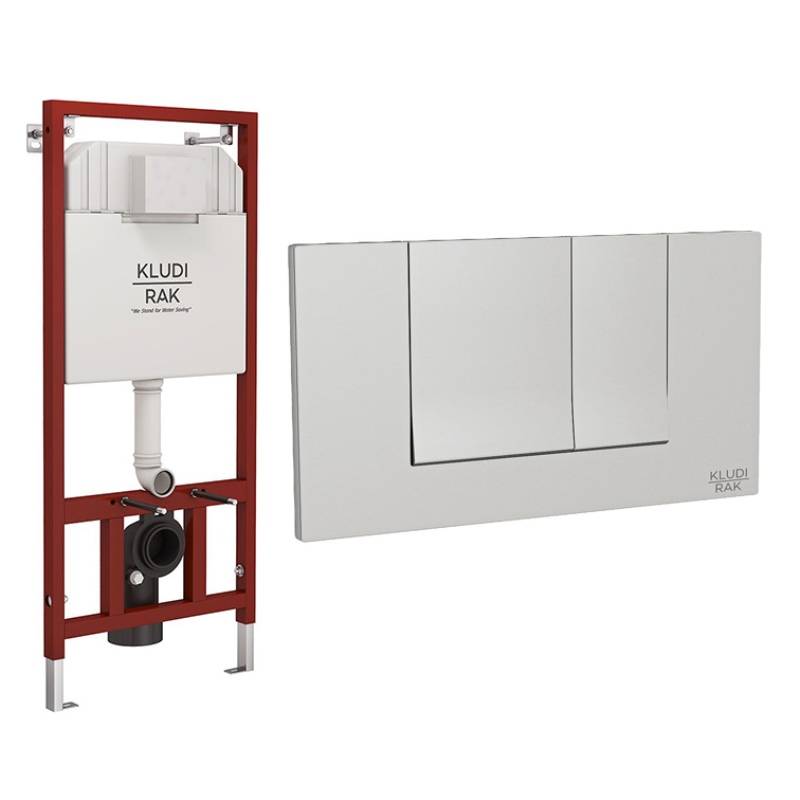 Инсталляция для унитаза Kludi RAK с клавишей смыва хром RAK80000K