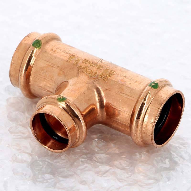 Тройник пресс медный Viega Profipress 28x22x28 мм 295196