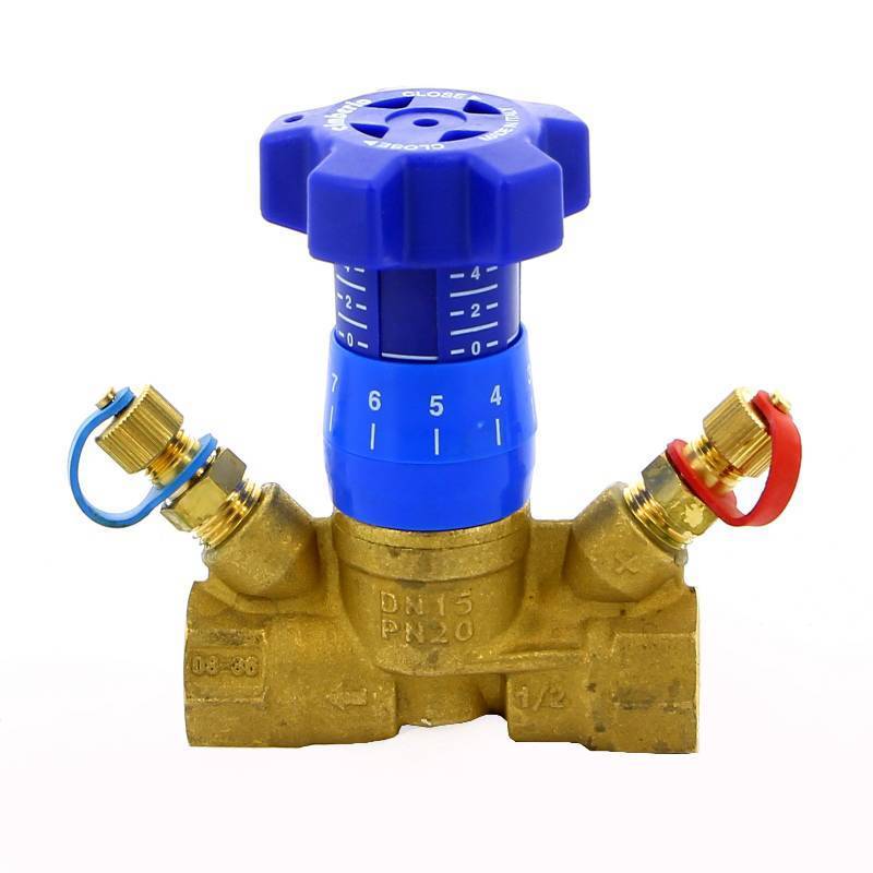 Клапан балансировочный ручной Cimberio CIM 787OT 1/2 ВВ с 2 ниппелями CIM 787OT 1/2