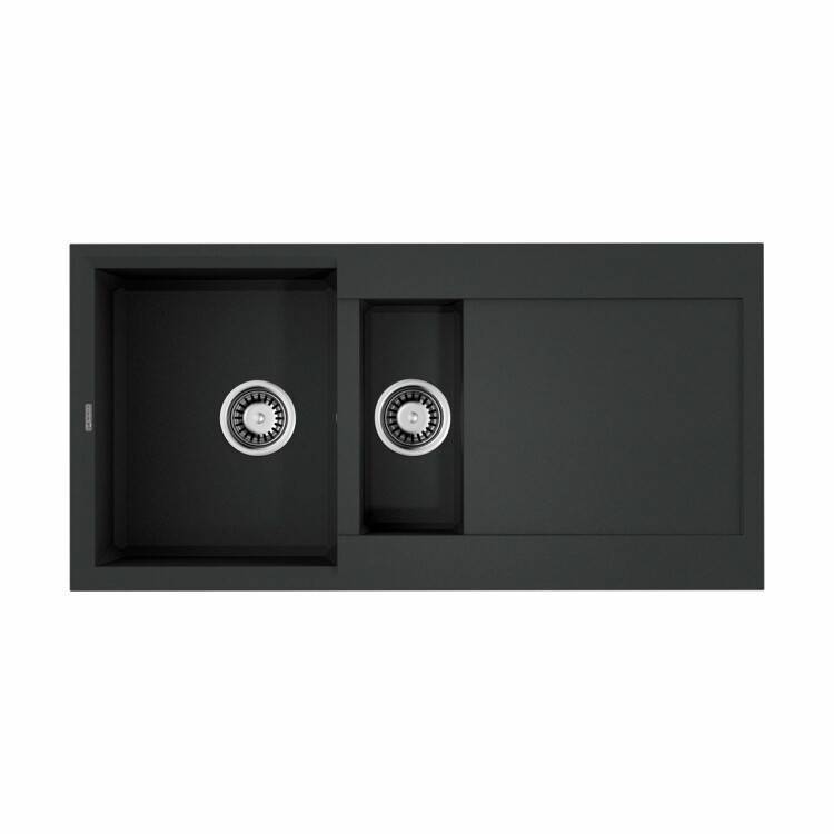 Кухонная мойка OMOIKIRI Sakaime 105-2 BL 1000x500 мм 2 чаши черный 4993892