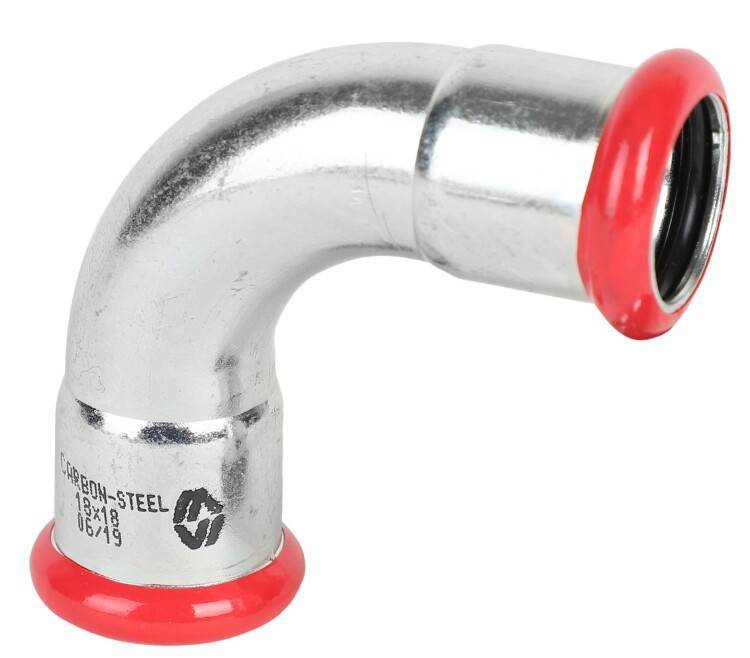 Колено 90° Sanha Sanha-Therm 54 мм оцинкованная сталь 53010