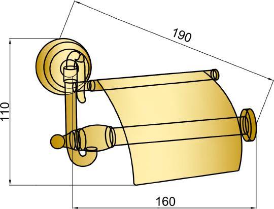 Держатель туалетной бумаги Boheme Medici с крышкой бронза 10601