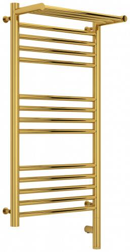 Полотенцесушитель электрический Сунержа Богема 3.0 с 1 полкой 800x400 мм МЭМ нижнее справа золото 03-5807-8040