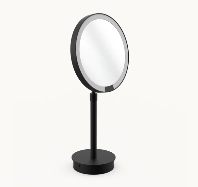 Косметическое зеркало Decor Walther JUST LOOK S круглое с подсветкой черный матовый 0125460