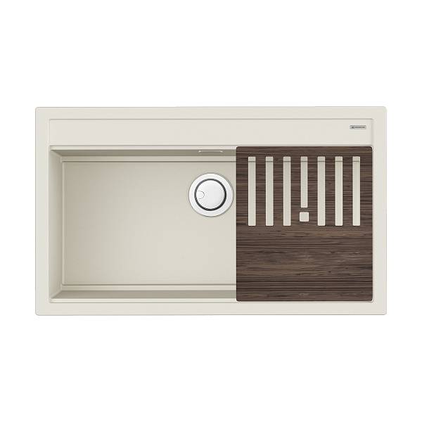 Кухонная мойка OMOIKIRI Kitagawa 86-LB-WH Artceramic 86x51 см белый с разделочной доской 4993795