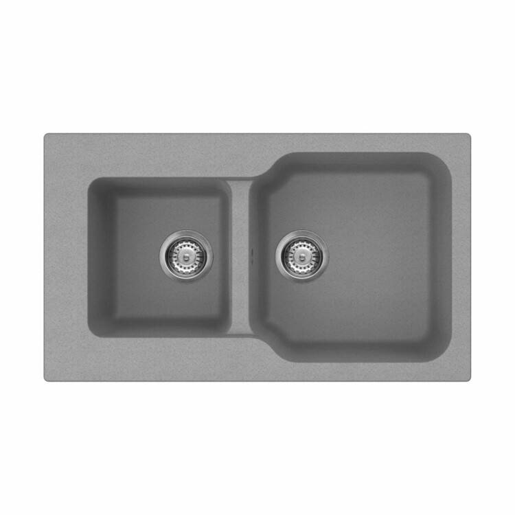 Кухонная мойка OMOIKIRI Maru 860x500 мм 2 чаши Leningrad grey 4993575
