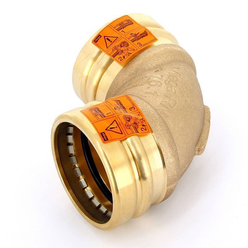 Угол пресс 90° Viega Sanpress XL бронза 76.1 мм 350697