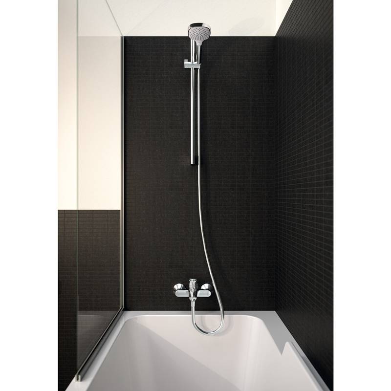 Душевой гарнитур Hansgrohe Croma Select E Vario со штангой 65 см белый/хром 26582400