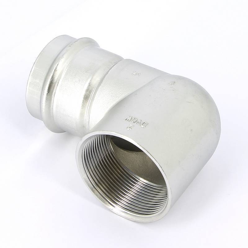 Угольник переходной Viega Sanpress Inox 90° 54х2 пресс-В компактный нержавеющая сталь 437077