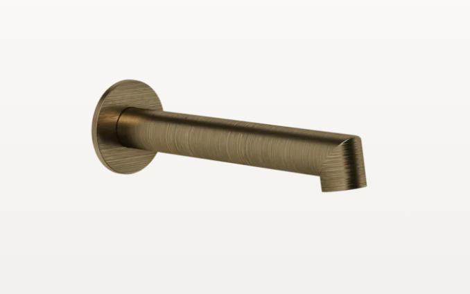 Излив Gessi Anello настенный встраиваемый для ванны вынос 192 мм Antique Brass 63603713