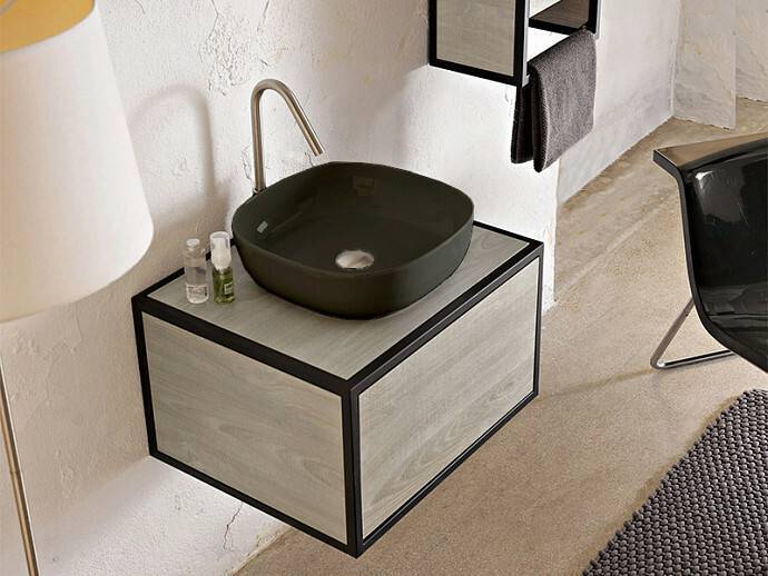 Раковина накладная Scarabeo Glam 400x400x125 мм без отверстия BIOKER Lava 1806/37BK