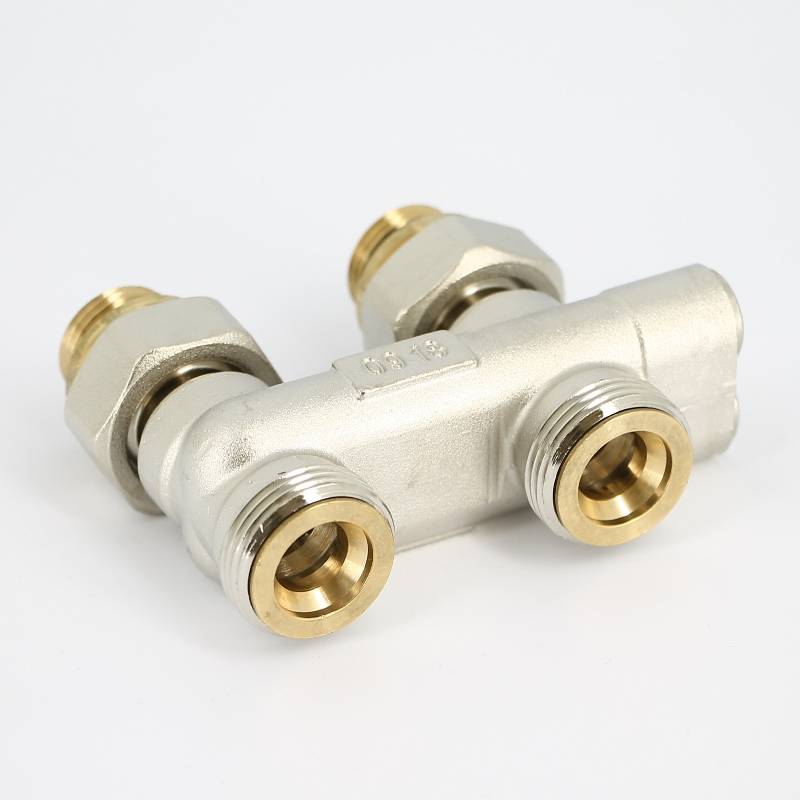 Узел радиаторный прямой перекрестный Uni-Fitt 3/4 x 3/4 EK с вентилями и ниппелями 196N3011