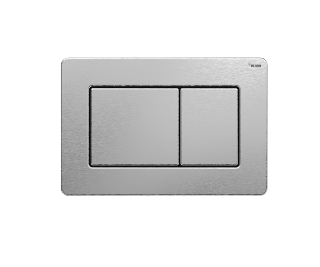 Панель смыва, РЕХАУ, NOVA QUAD STEEL, для унитаза, шгв 244-6-162, с прямоугольными клавишами, нержавеющая сталь, цвет-сталь брашированная матовая