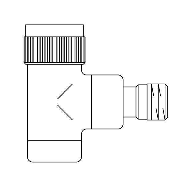 Вентиль термостатический Oventrop Series E DN 15 1/2 угловой матовая сталь 1163082