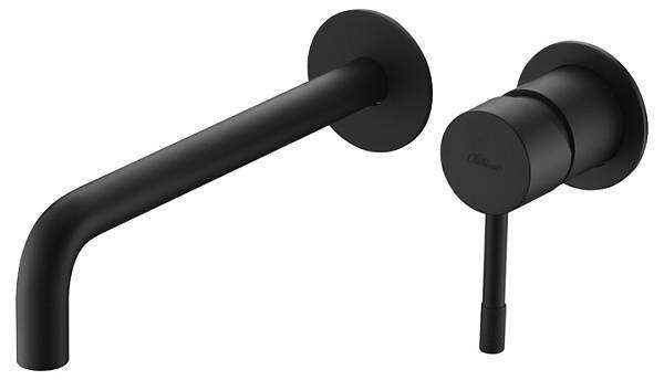 Смеситель для раковины встраиваемый Boheme Uno излив 20 см черный 465-B