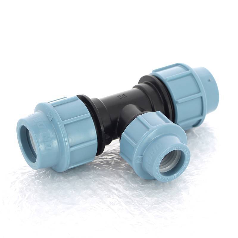 Тройник обжимной для ПНД труб Unidelta 32 мм 1005032000