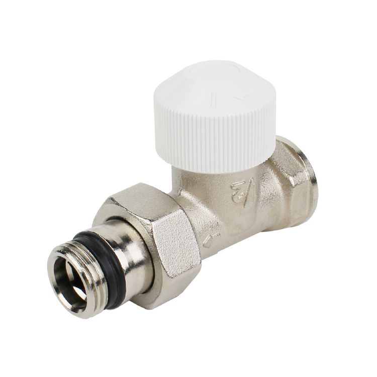 Вентиль термостатический прямой Everline 1/2 никелированный EVR09.3411