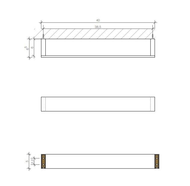 Полотенцедержатель Decor Walther BRICK BK HTE40 настенный 400 мм хром 0590100