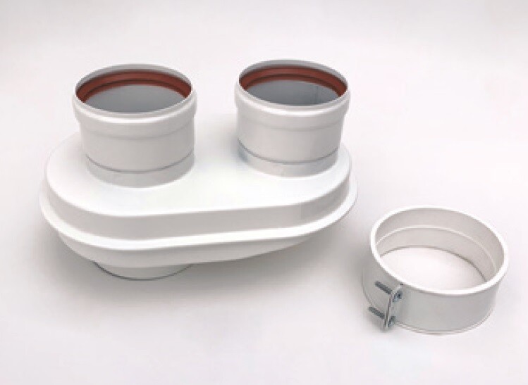 Адаптер моноблочный Camino 60/100-80/80 мм для котлов Viessmann/Baxi/Mizudo TR8002