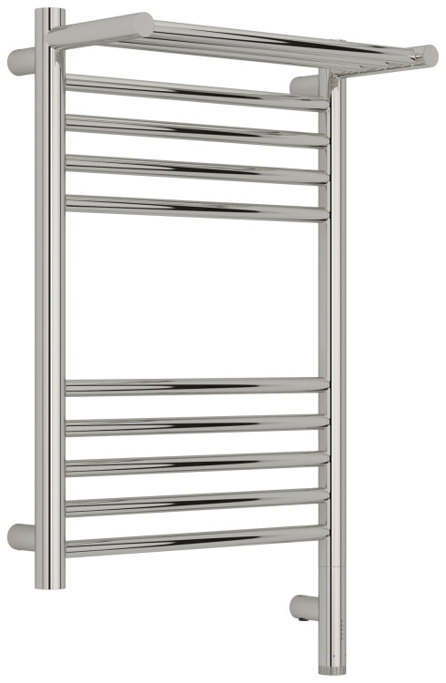 Полотенцесушитель электрический Сунержа Богема 3.1 с 1 полкой 400x600 мм МЭМ нижнее справа полированная сталь 0060076040