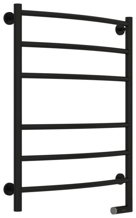 Полотенцесушитель электрический Сунержа Галант 2.0 800x600 мм ТЭН справа черный матовый 3152018060