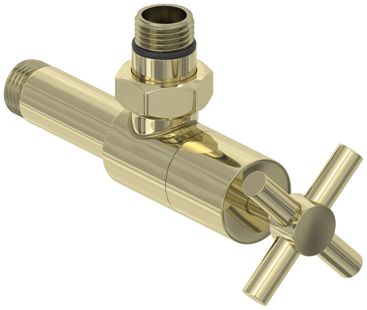 Вентиль угловой Сунержа Крест G 1/2 x G 1/2 шампань 02014081212