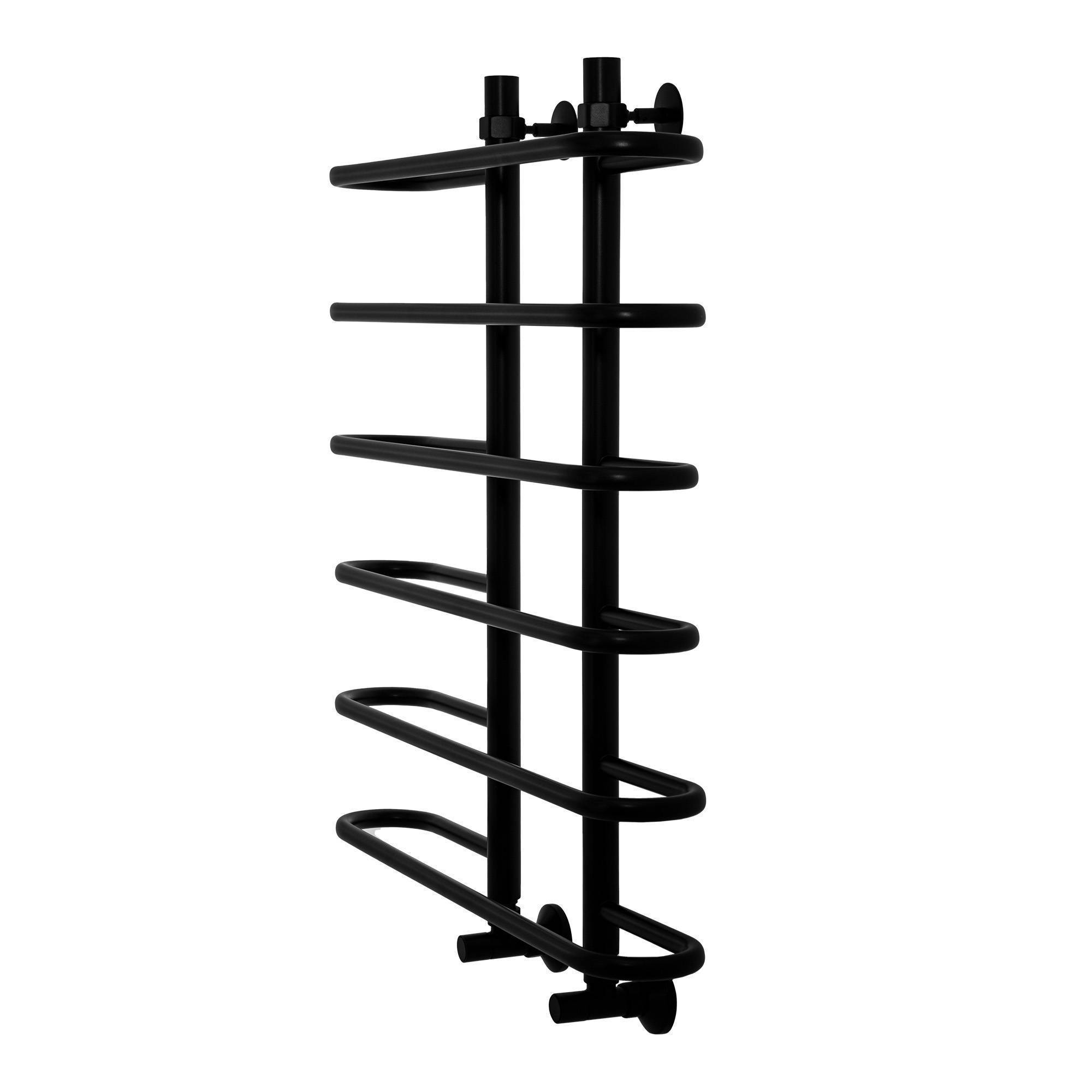 Водяной полотенцесушитель Energy Aero 800x600 черный матовый без уголков EWTR0AERO0806000000