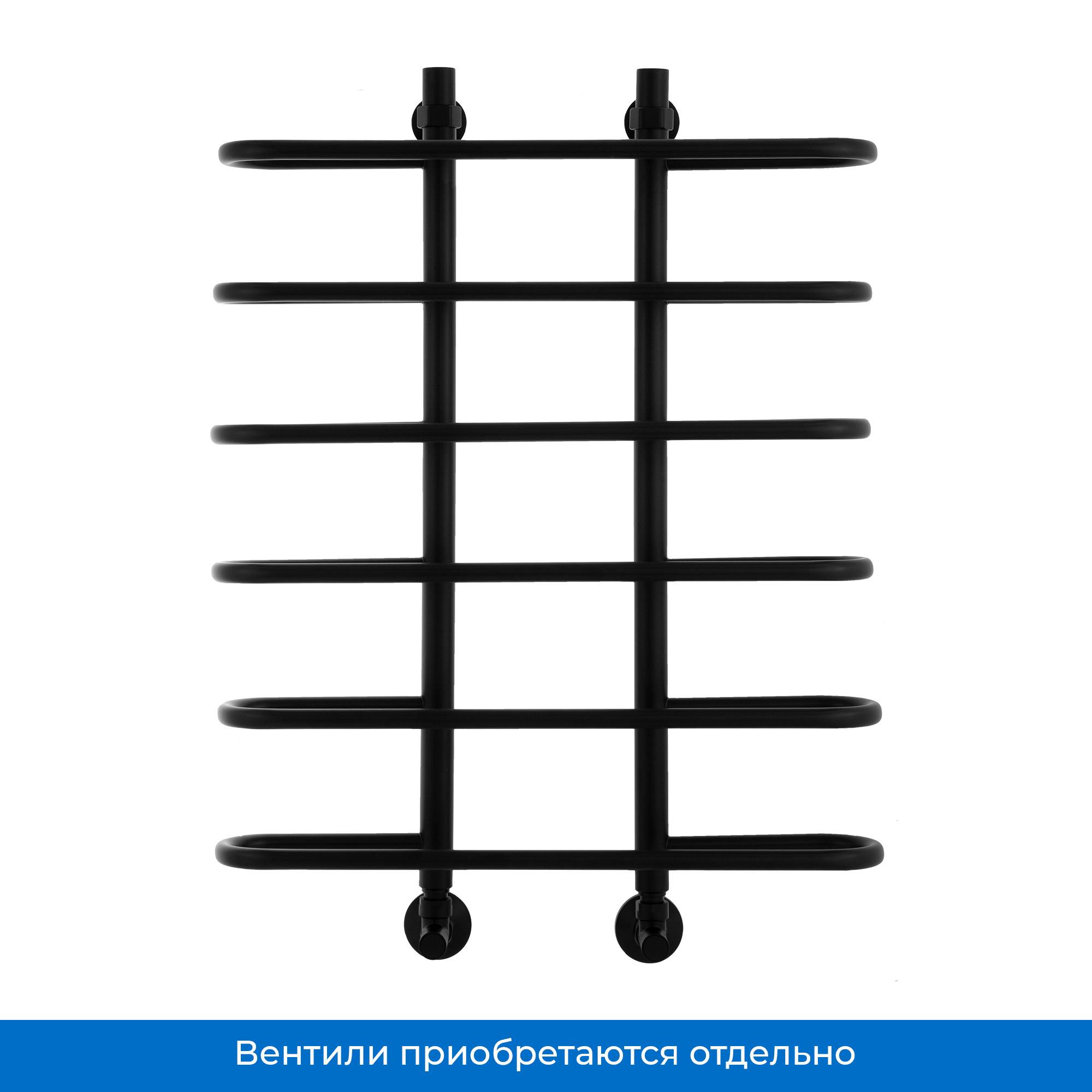 Водяной полотенцесушитель Energy Aero 800x600 черный матовый без уголков EWTR0AERO0806000000