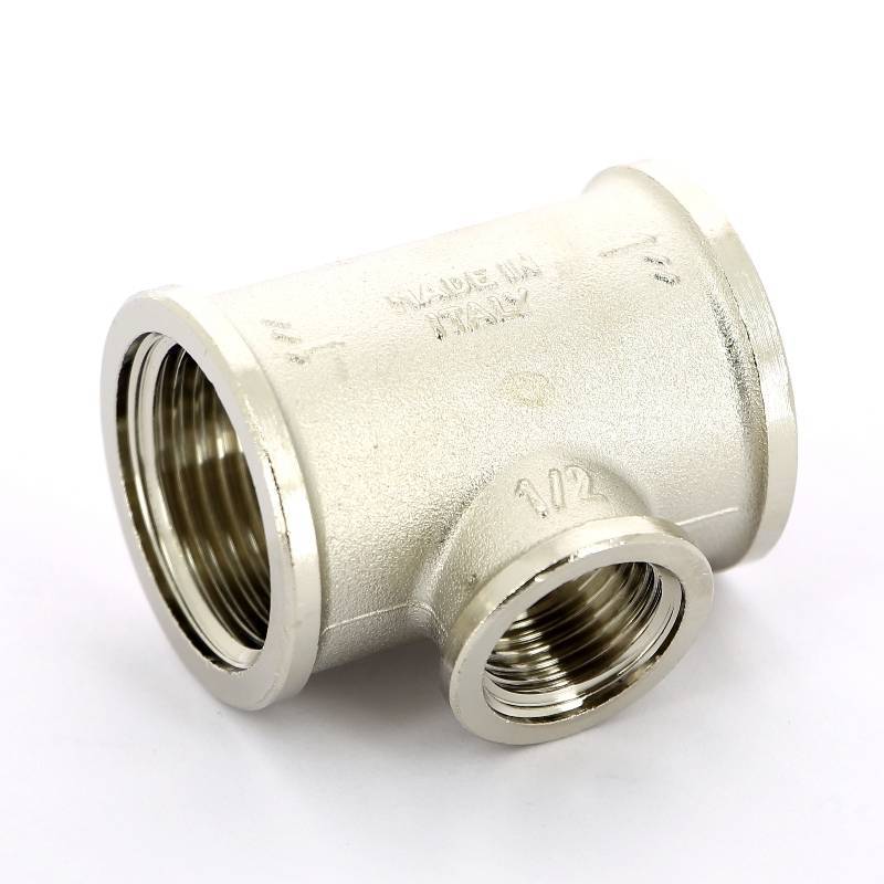 Тройник никелированный Tiemme 1x1/2x1 ВР-ВР-ВР 1500180