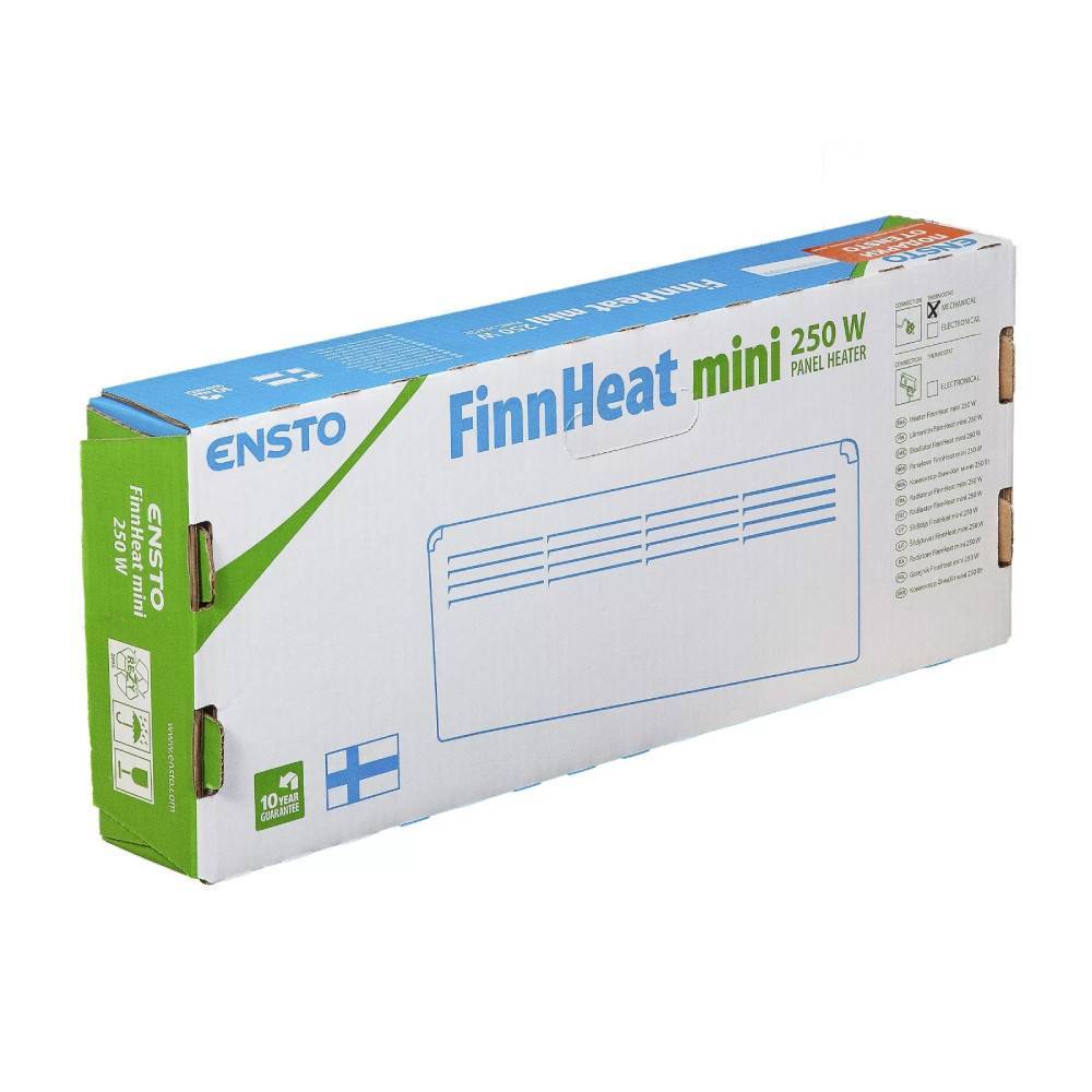 Конвектор электрический Ensto FinnHeat Mini 250 Вт механический термостат EPHBMM02PR