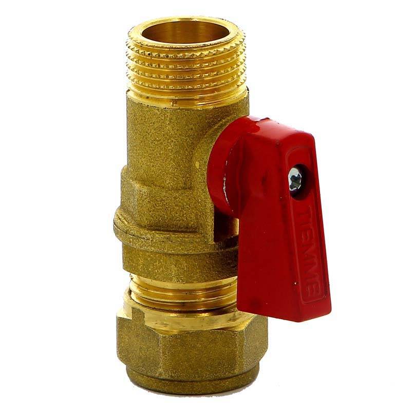 Кран шаровой мини Tiemme SMALL обжим-наружная резьба 16x1/2 2940002