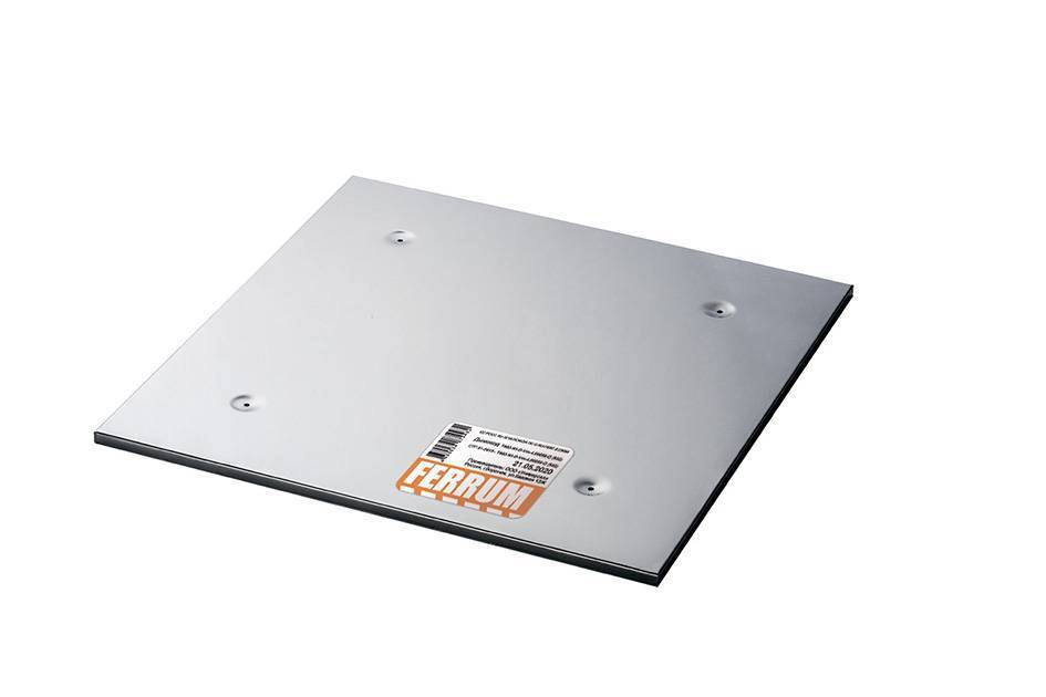 Экран защитный Ferrum 480х480 мм с отверстием d 115 мм AISI 430 0.5 мм f5305