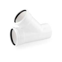 Тройник REHAU RAUPIANO Plus 45° 50/40 мм 11240891001