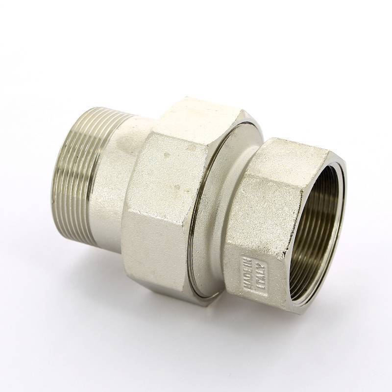 Разъемное соединение Tiemme 2 НВ прямое никелированное с прокладкой O-ring 1500337