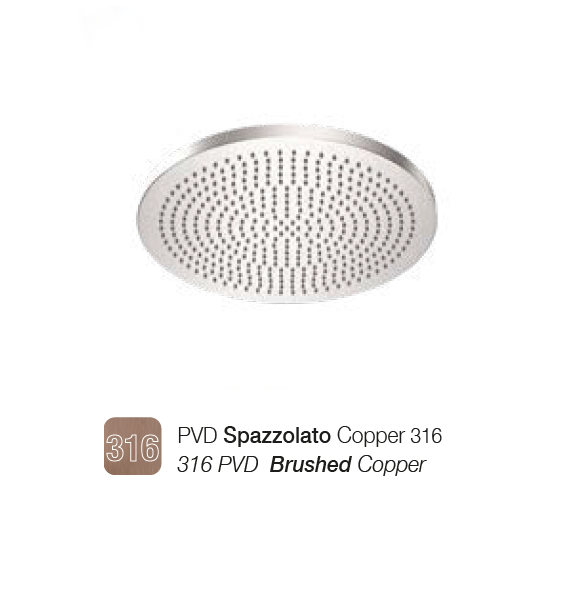 Верхний душ, Almar, Velvet, 301-301, цвет-Copper Brushed PVD 316 (Товар заказной, возврату не подлежит)