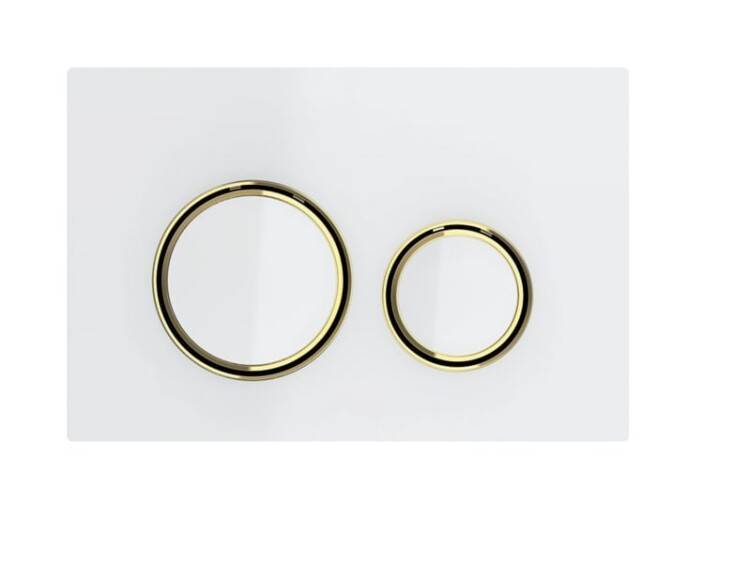 Клавиша смыва Geberit Sigma21 246х164 мм белый/латунь 115.652.SI.1