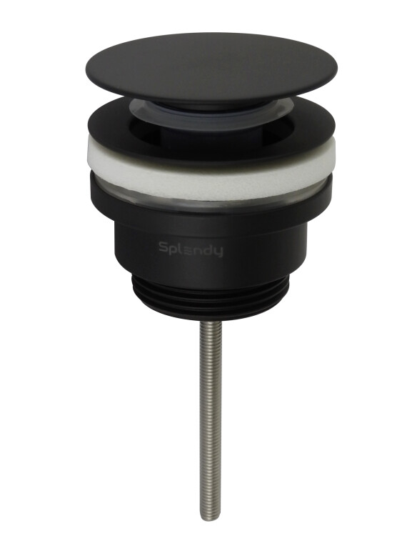 Донный клапан для раковины Splendy универсальный незапираемый 1 1/4 черный матовый AA3071URMBM