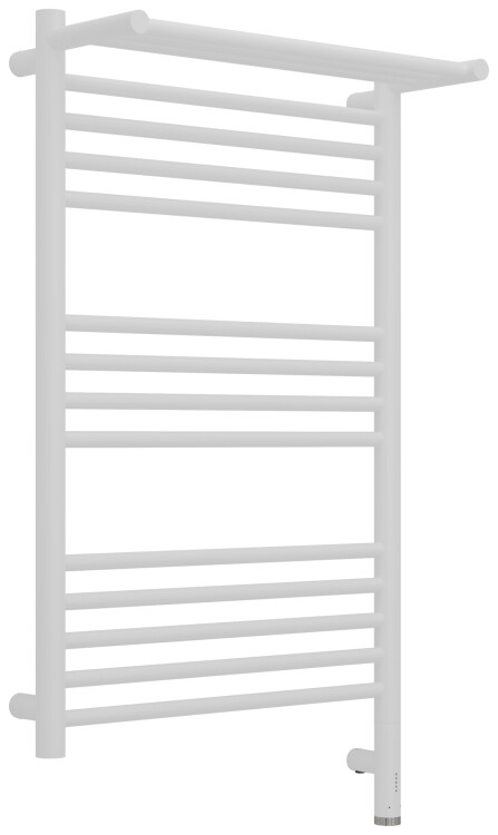 Полотенцесушитель электрический Сунержа Богема 3.1 с 1 полкой 800x500 мм МЭМ нижнее справа белый матовый 30-6007-8050