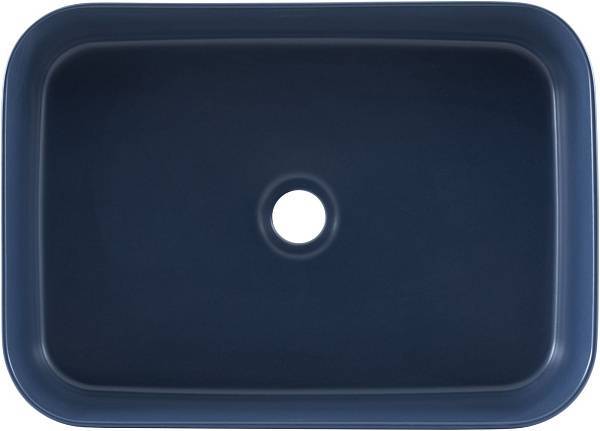 Раковина-чаша накладная Allen Brau Fantasy 50х36х12 см синяя 4.11021.ID