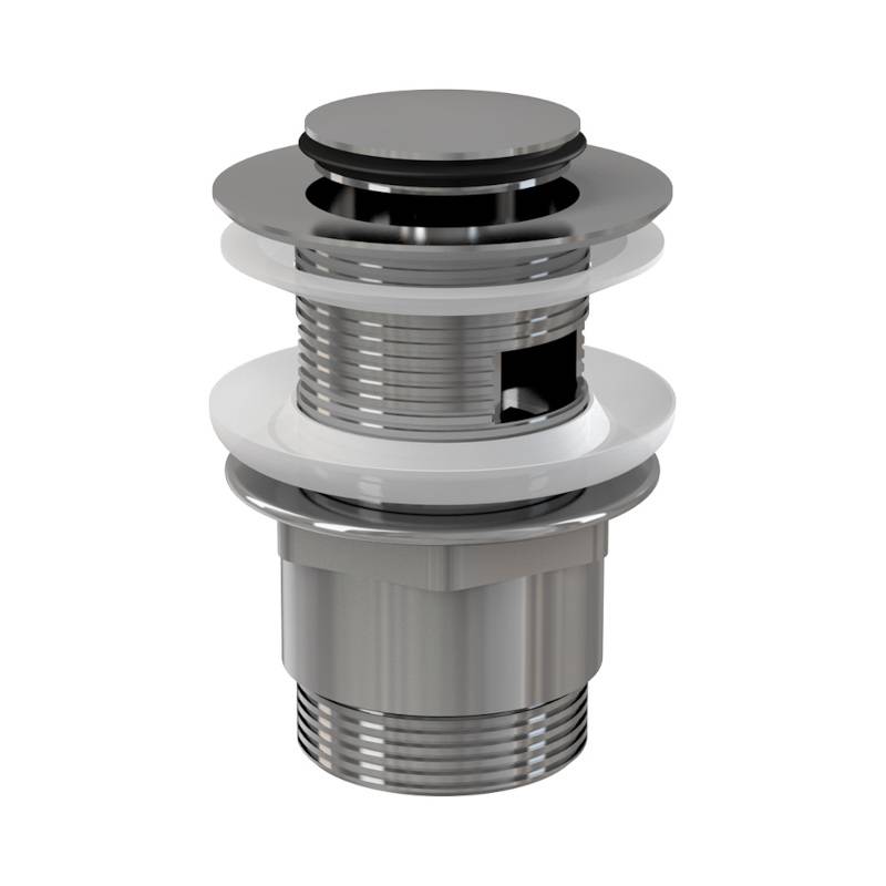 Выпуск AlcaPlast Click-clack 1 1/4 с переливом малая пробка хром A39