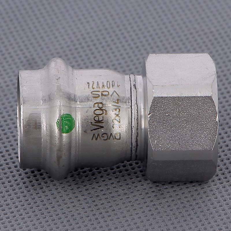 Муфта переходная пресс-В Viega Sanpress Inox нержавеющая сталь 22x3/4 436629