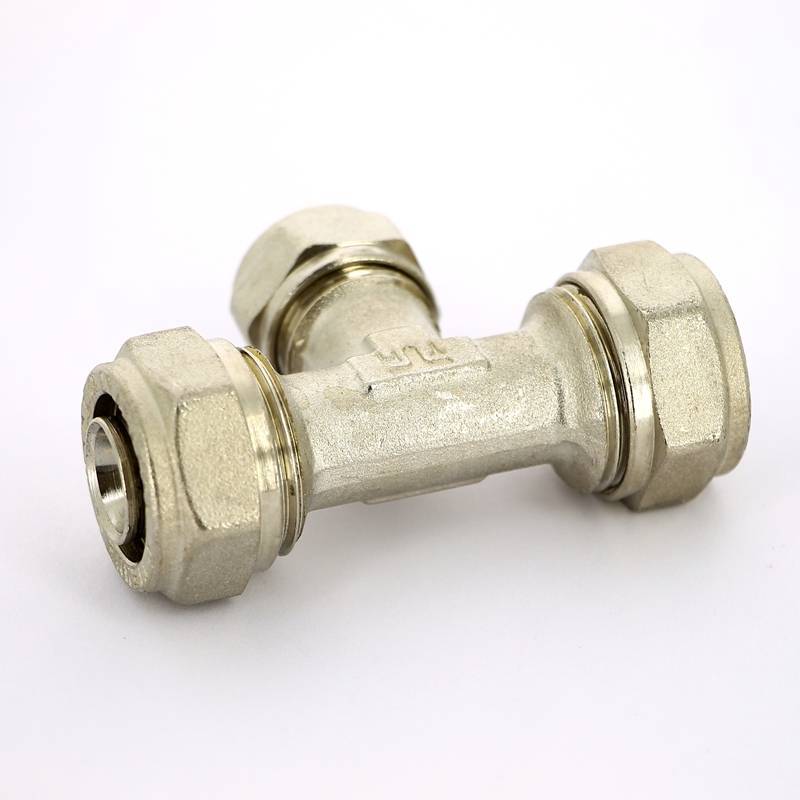 Тройник обжимной никелированный Tiemme 20х16х20 1600017