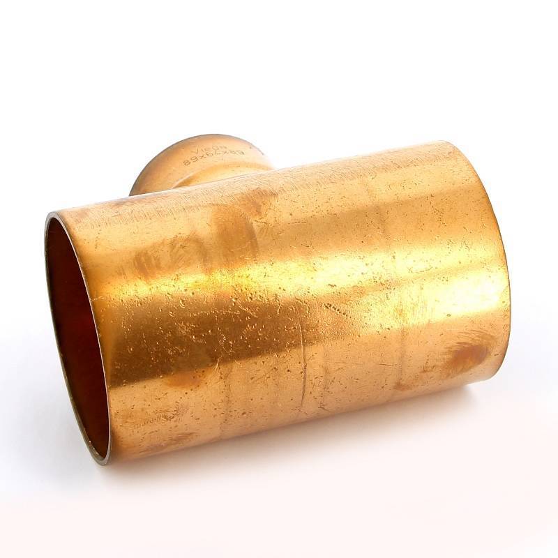 Тройник медный под пайку Viega 88.9х64х88.9 мм 595241