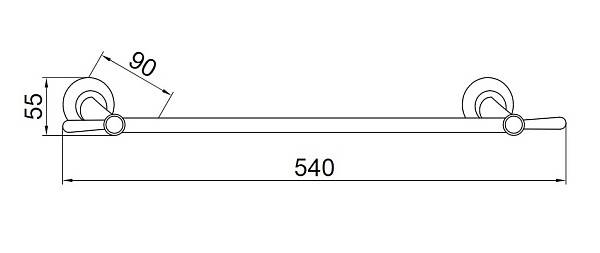 Полотенцедержатель подвесной Boheme Chiaro золото 10502