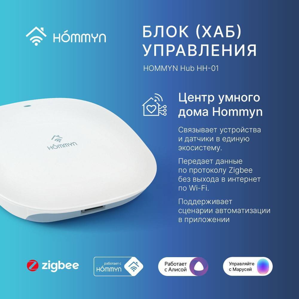 Умный шлюз Zigbee HOMMYN Hub HH-01